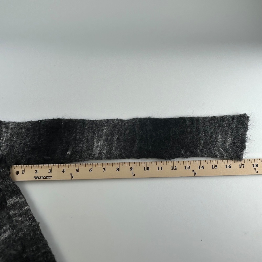 Eileen Fisher L Mohair Wool Blend Open Front Cardigan Grey Black Space Dye Read - Picture 8 of 10